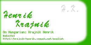 henrik krajnik business card